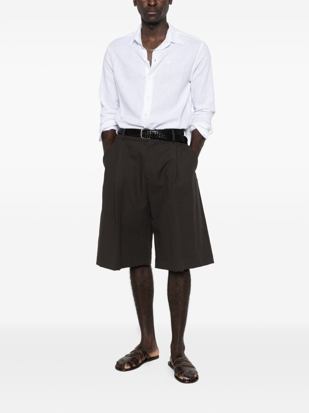 Emporio Armani Men's Linen Blend Shirt