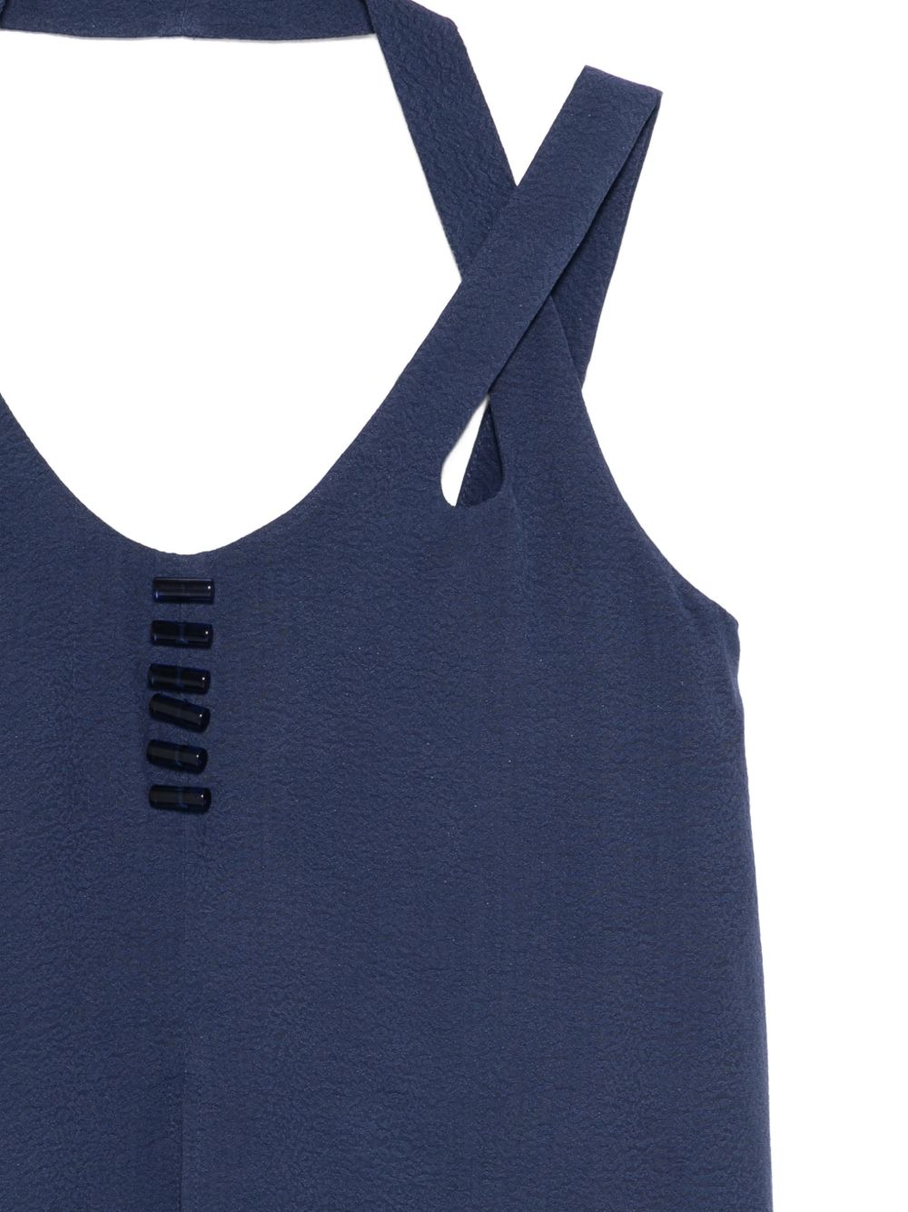 Emporio Armani Women's V-Neck Button Detail Sleeveless Top
