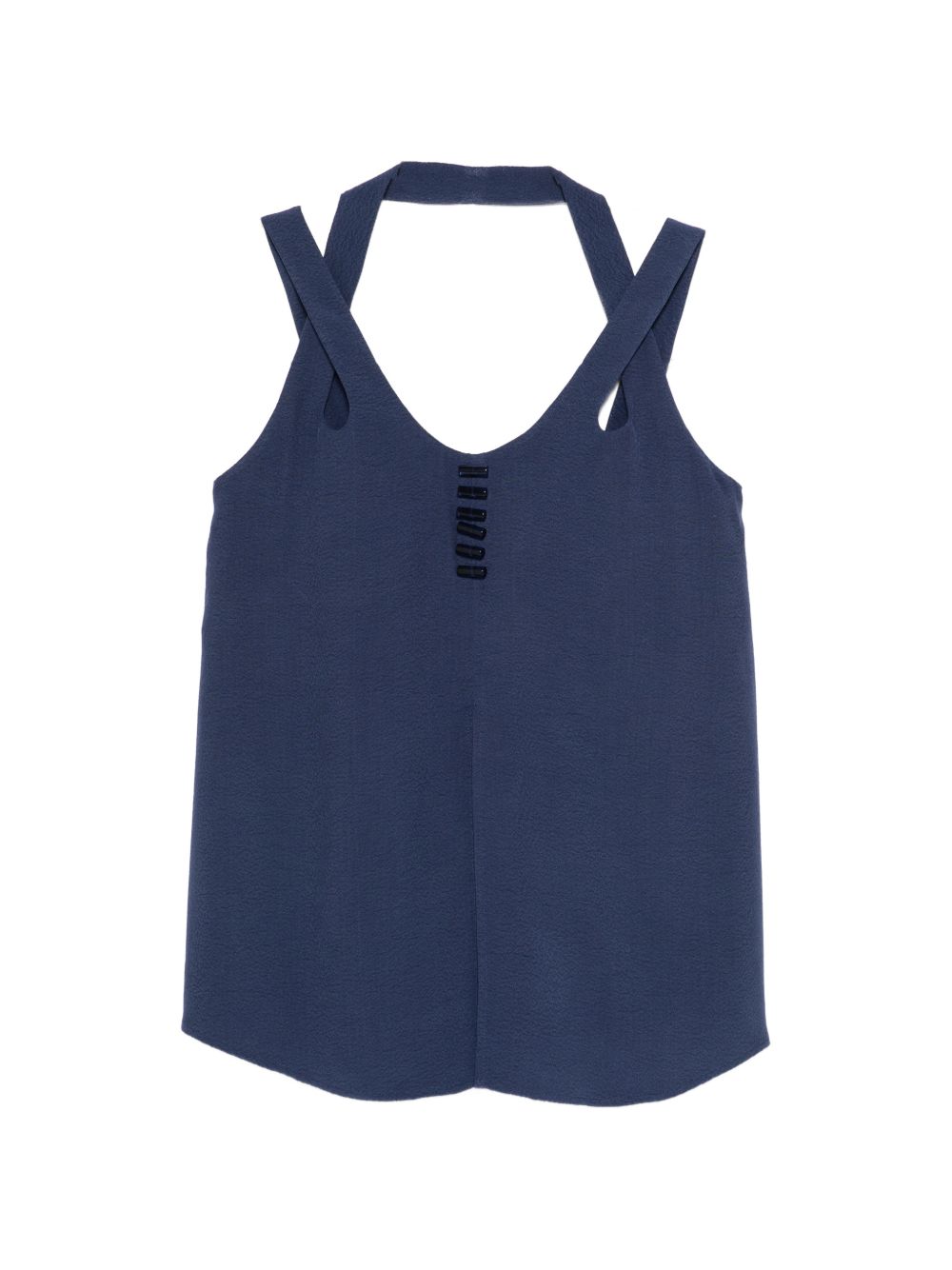 Emporio Armani Women's V-Neck Button Detail Sleeveless Top