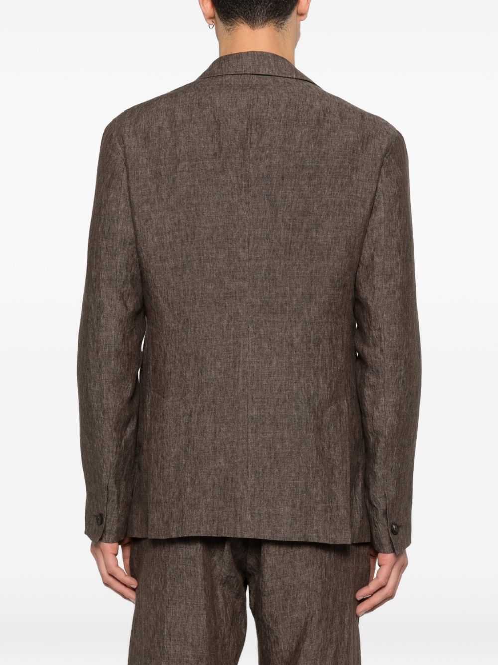 Emporio Armani Men's Linen Single-Breasted Blazer Jacket