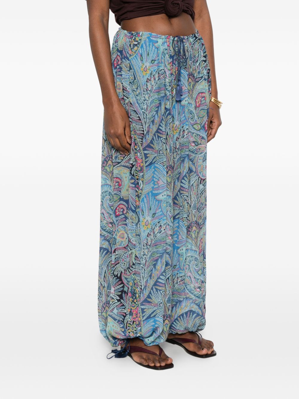 Etro Women's Printed Wide-Leg Trousers