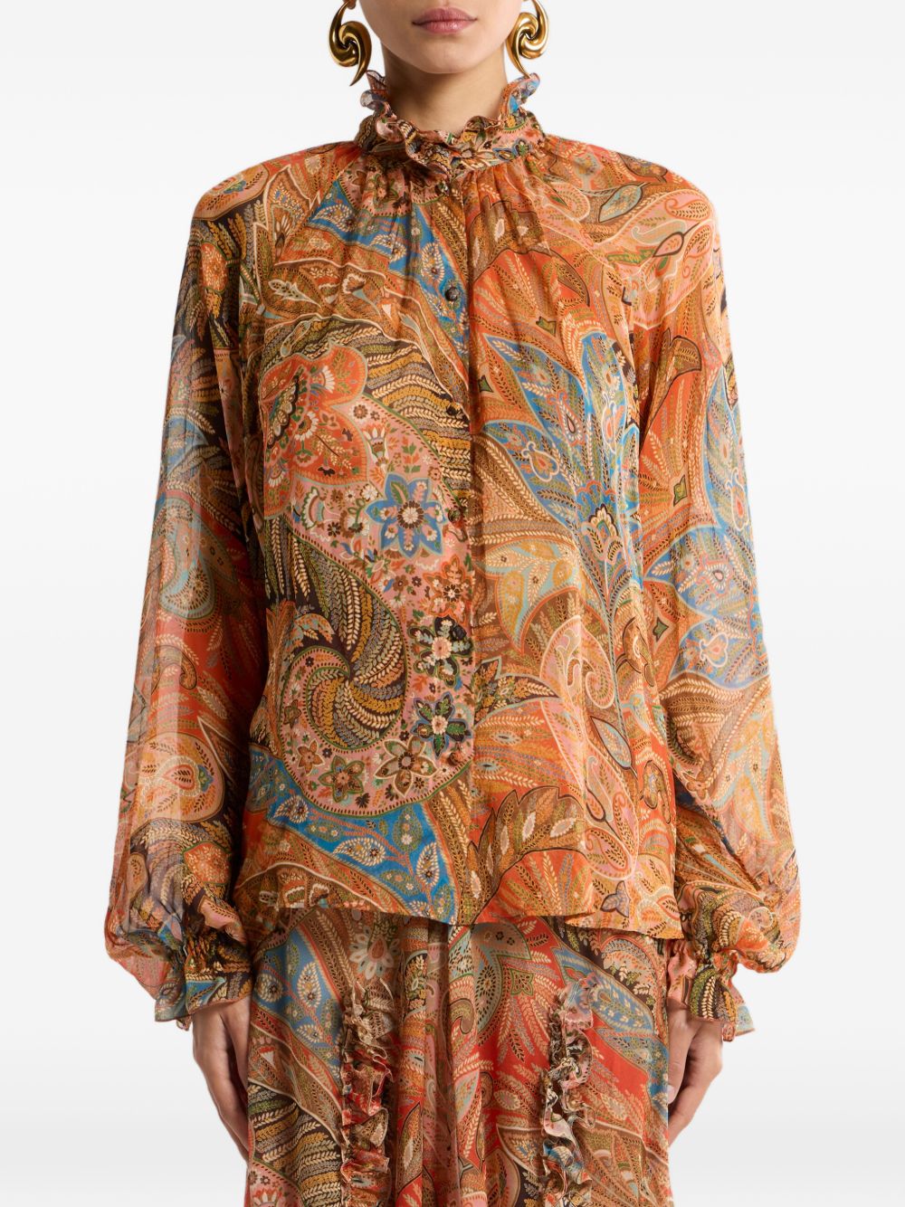Etro Women's Printed Silk Shirt