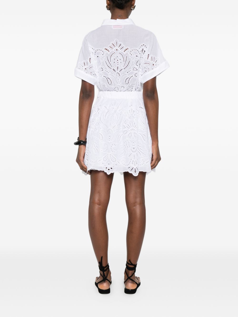 Ermanno Firenze Women's Embroidered Cotton Shirtdress