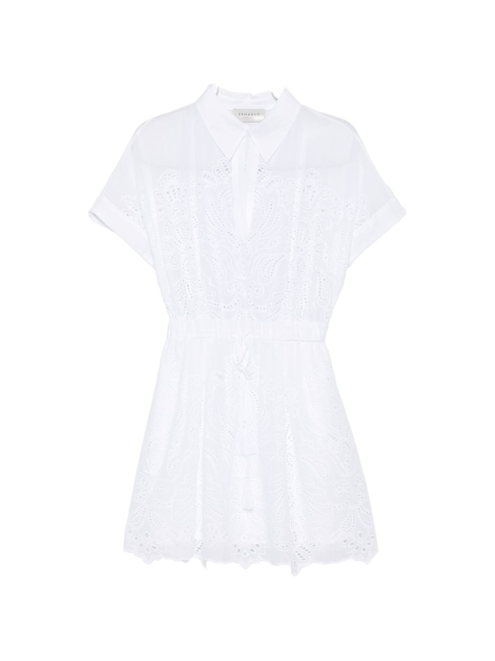 Ermanno Firenze Women's Embroidered Cotton Shirtdress