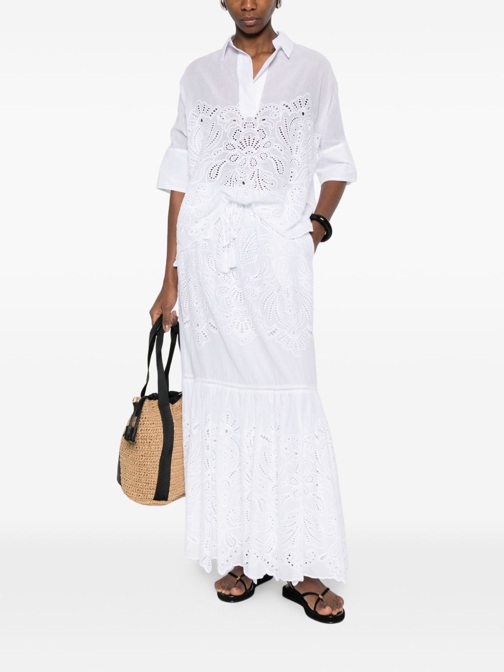 Ermanno Firenze Women's Embroidered Cotton Shirt