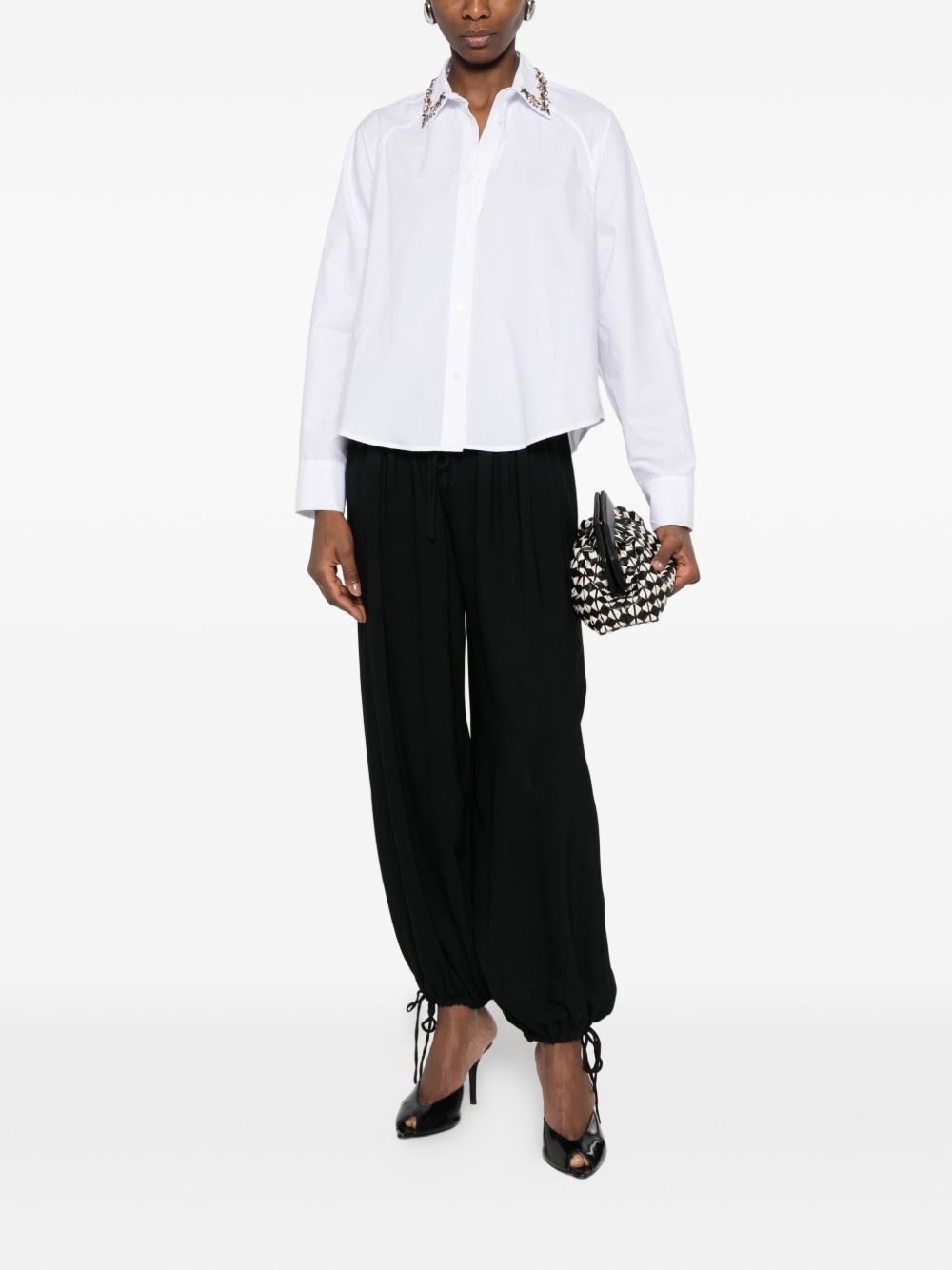 Ermanno Firenze Women's Embroidered Cotton Shirt