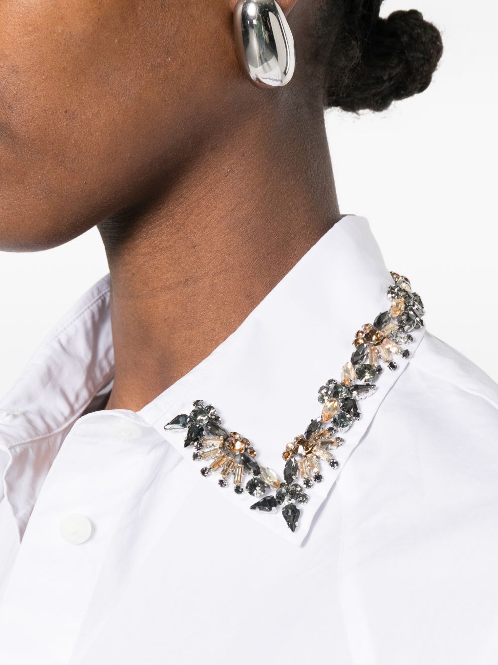 Ermanno Firenze Women's Embroidered Cotton Shirt