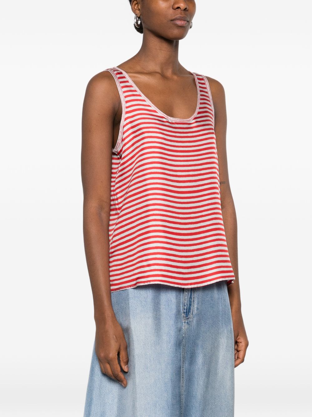 Pierre Louis Mascia Women's Striped Silk Top