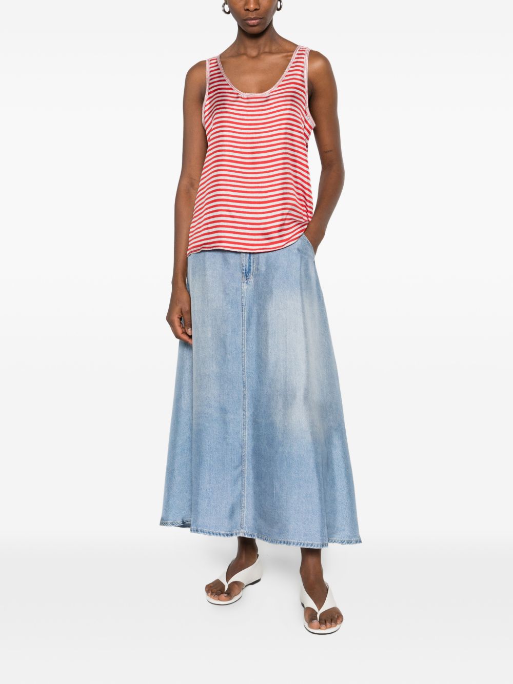 Pierre Louis Mascia Women's Striped Silk Top