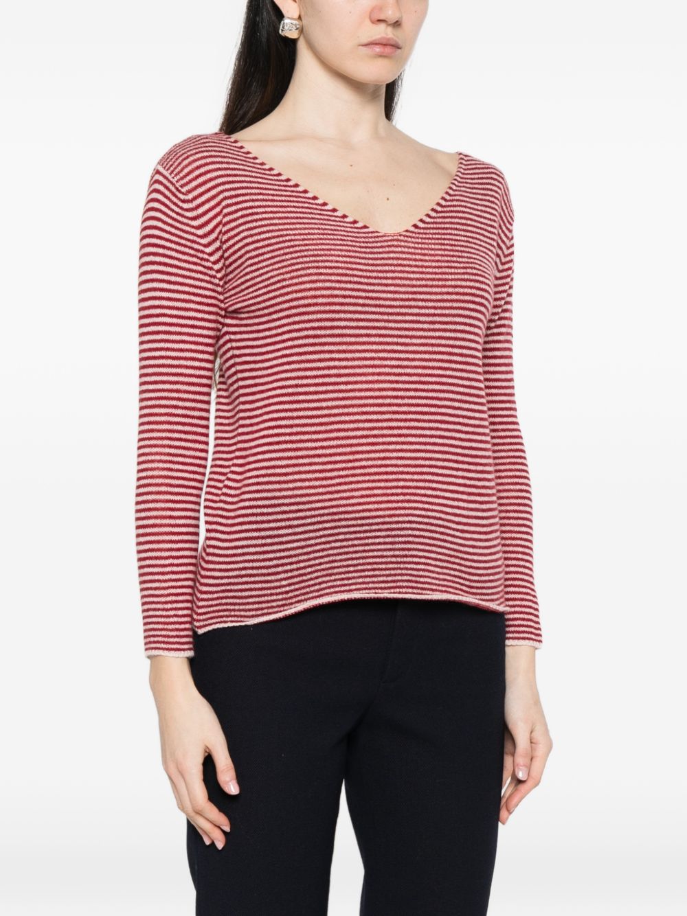 Beyou Women's V-Neck Long Sleeves Cashmere V-Necked Sweater