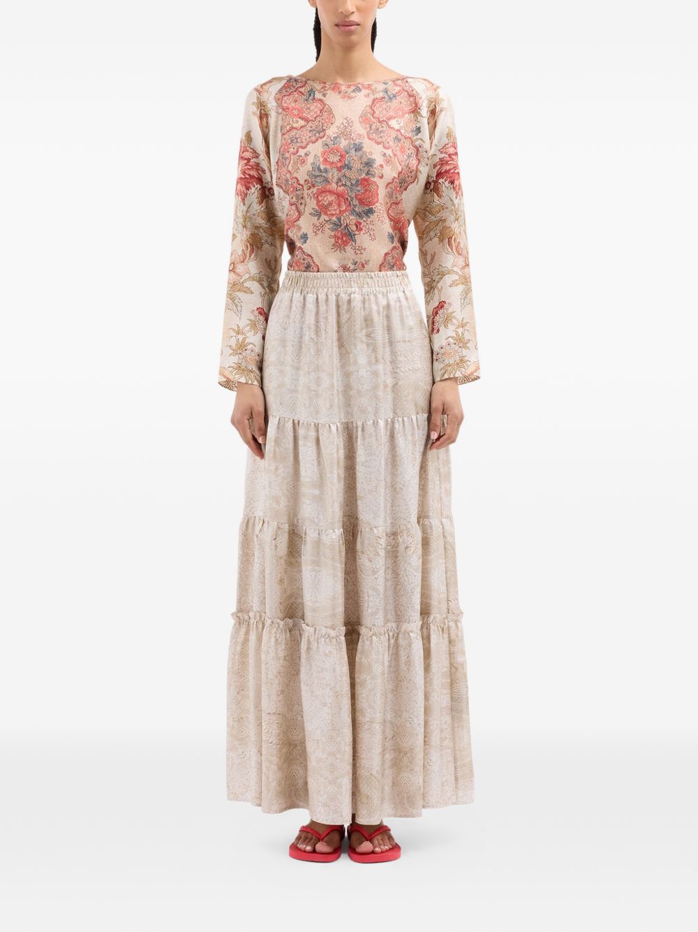 Pierre Louis Mascia Women's Silk Long Skirt
