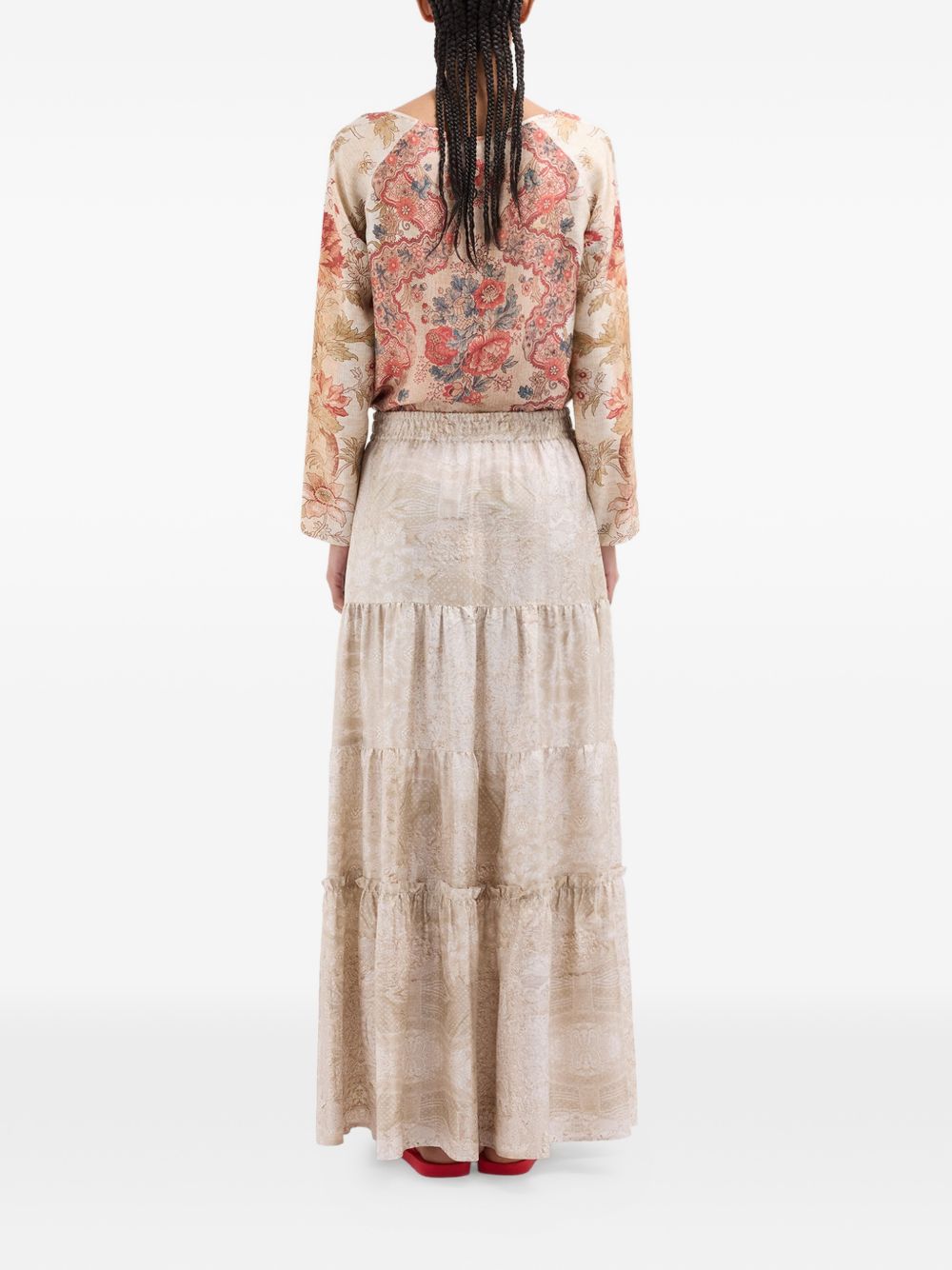 Pierre Louis Mascia Women's Silk Long Skirt