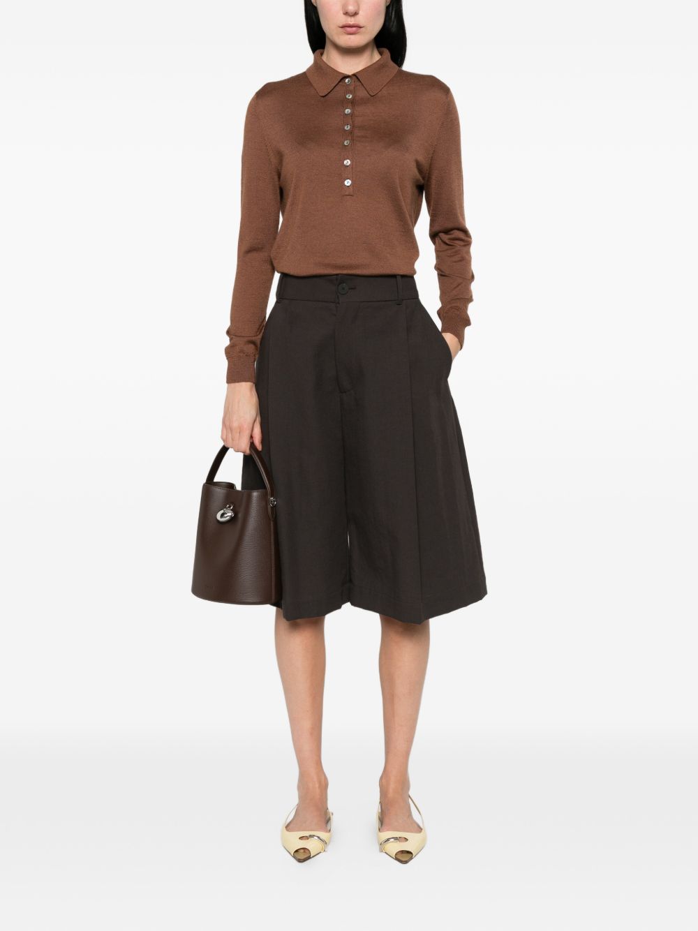Beyou Women's Cashmere And Silk Polo Sweater