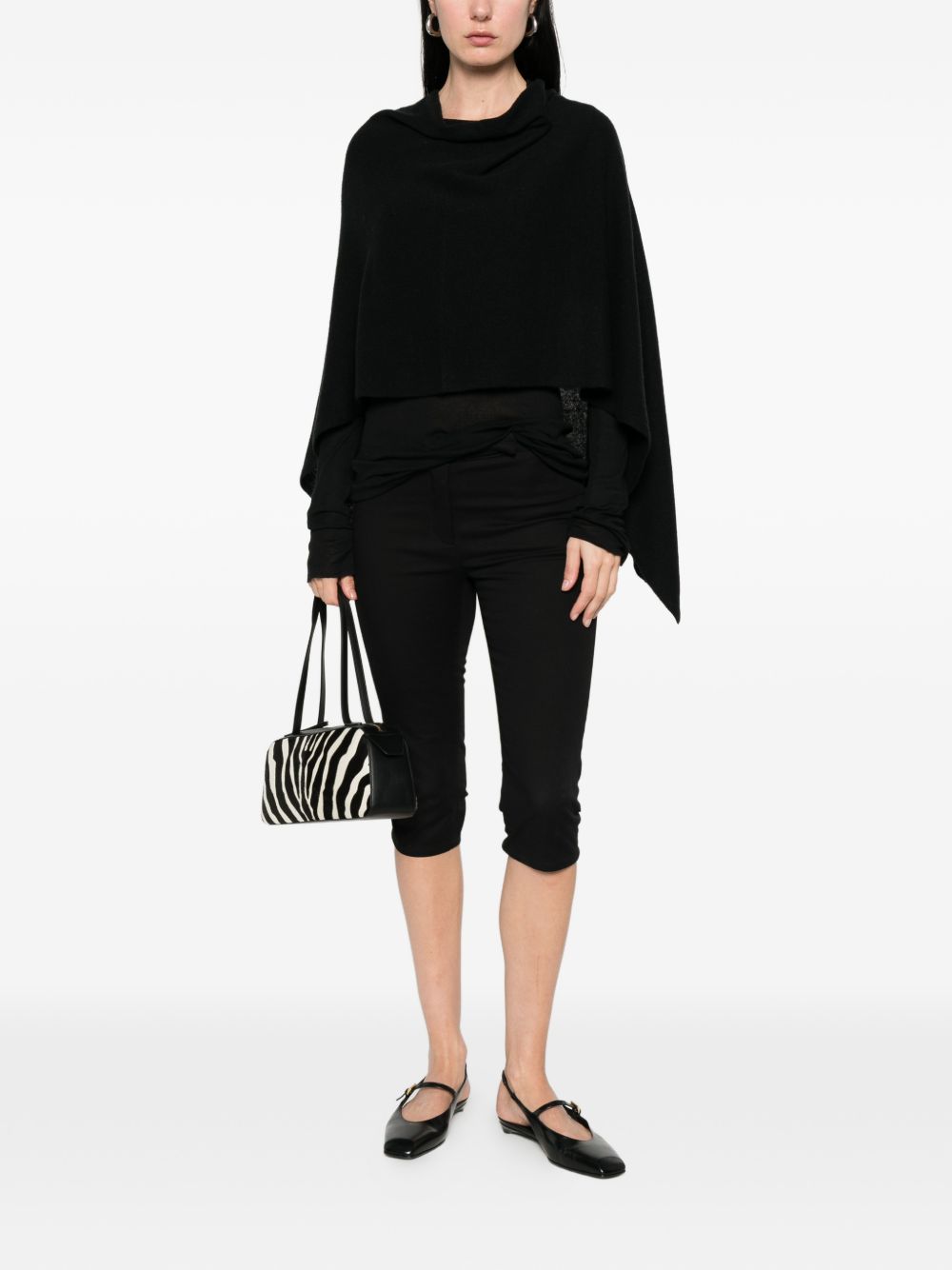 Beyou Women's V-Neck Cashmere Cashmere Poncho
