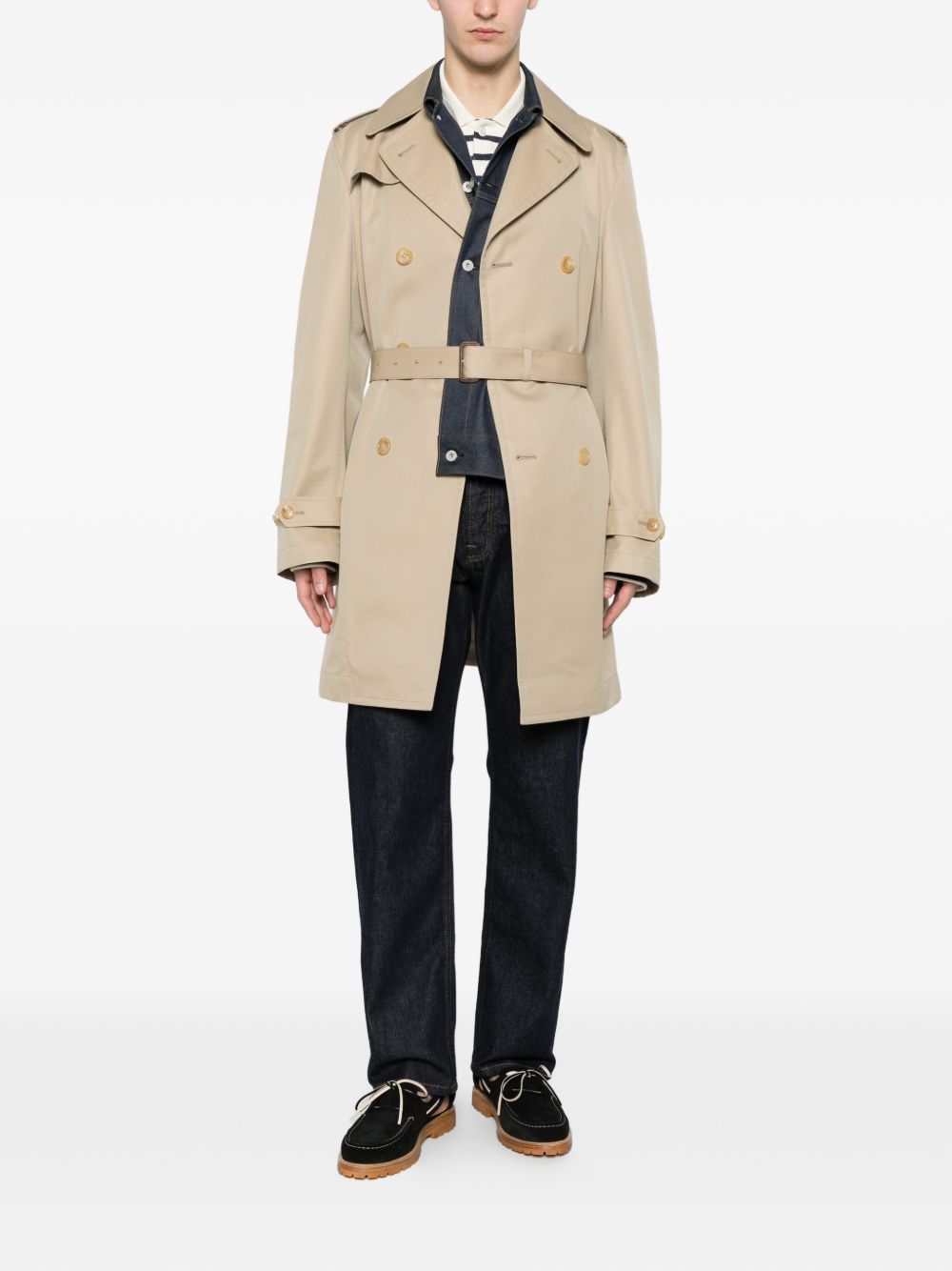 Junya Watanabe Men's Cotton Double-Breasted Coat