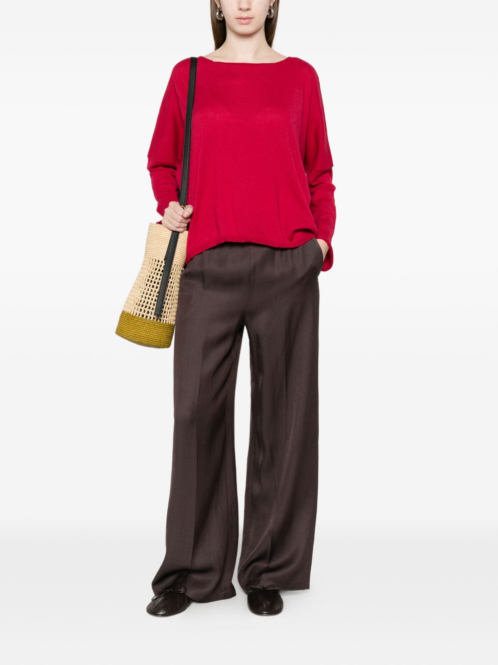 Beyou Women's Cotton Boat-Neck Sweater
