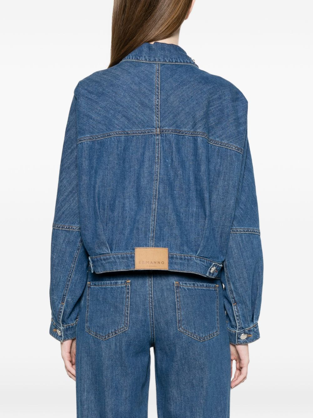 Ermanno Firenze Women's Embroidered Denim Jacket
