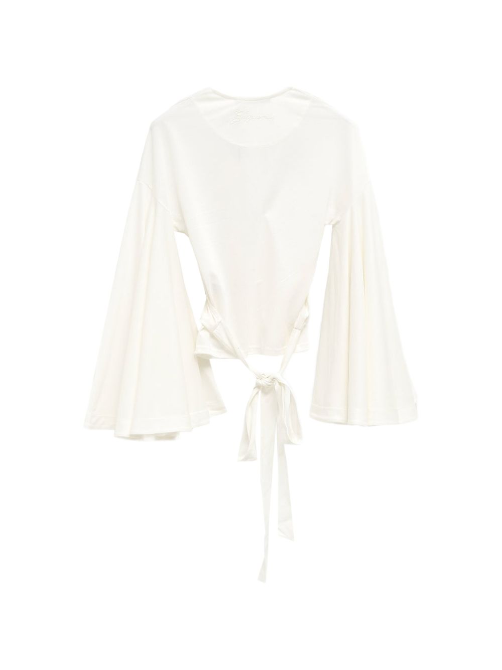 Jacquemus Women's V-Neck Long Sleeves La Cache Coeur Ventadou Top