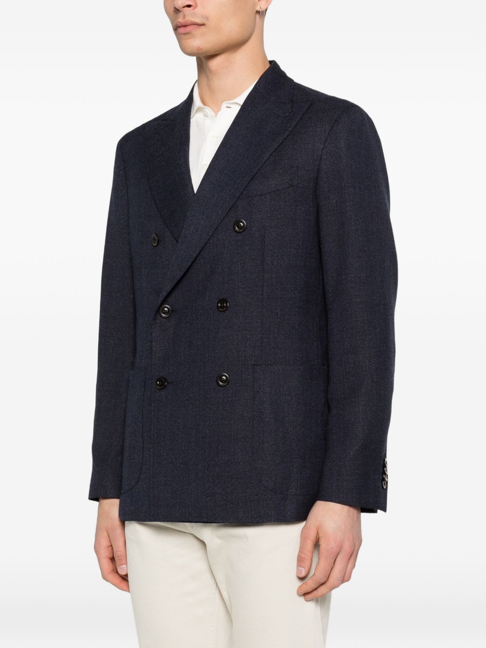 Boglioli Men's Wool Double-Breasted Jacket