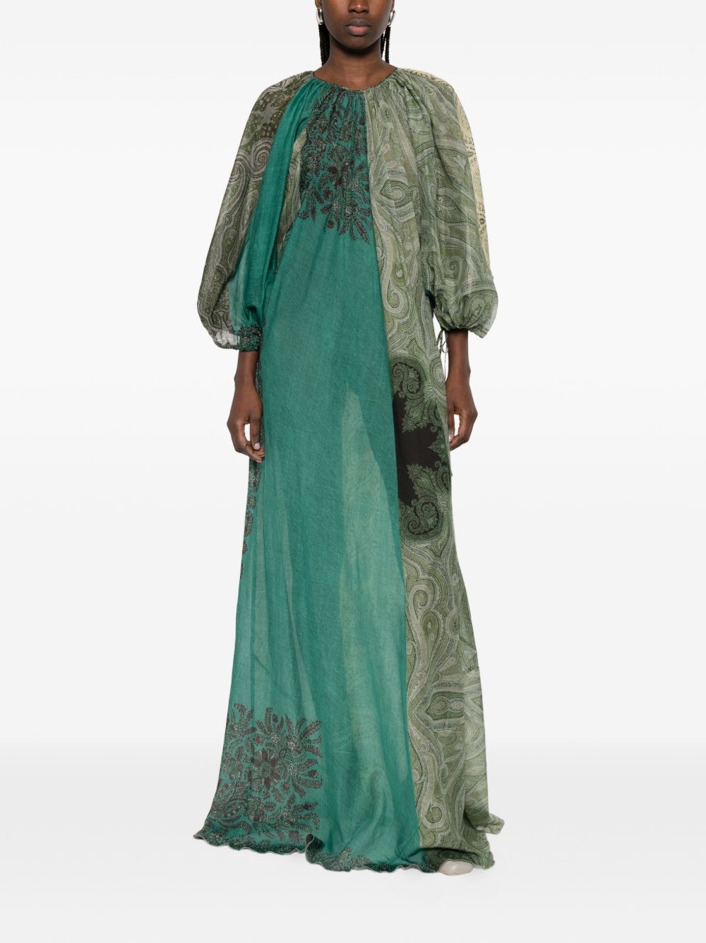 Pierre Louis Mascia Women's Pritned Cotton And Silk Dress