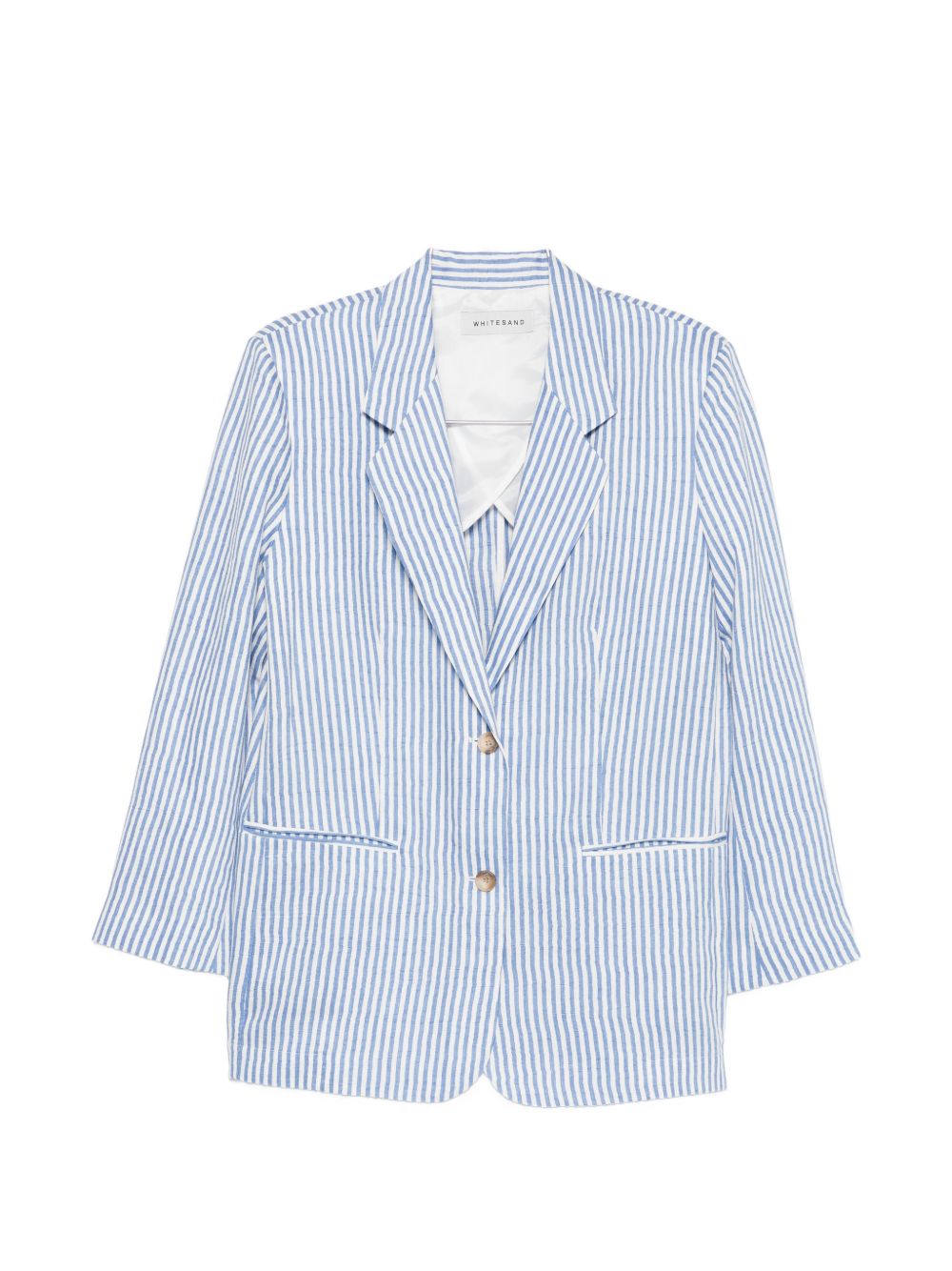 White Sand Women's Linen Blend Single-Breasted Jacket
