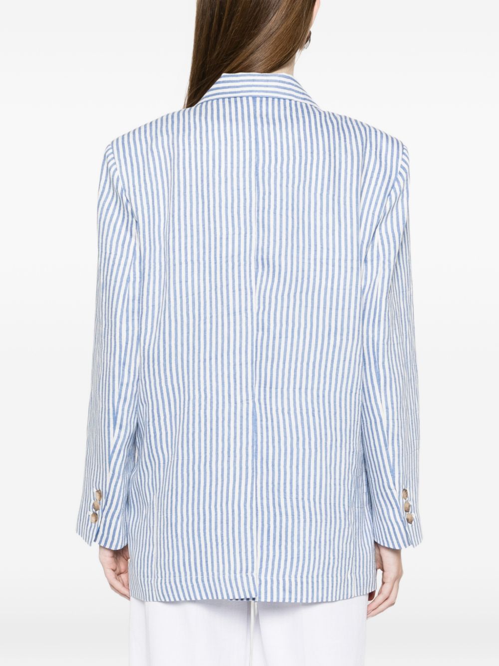 White Sand Women's Linen Blend Single-Breasted Jacket