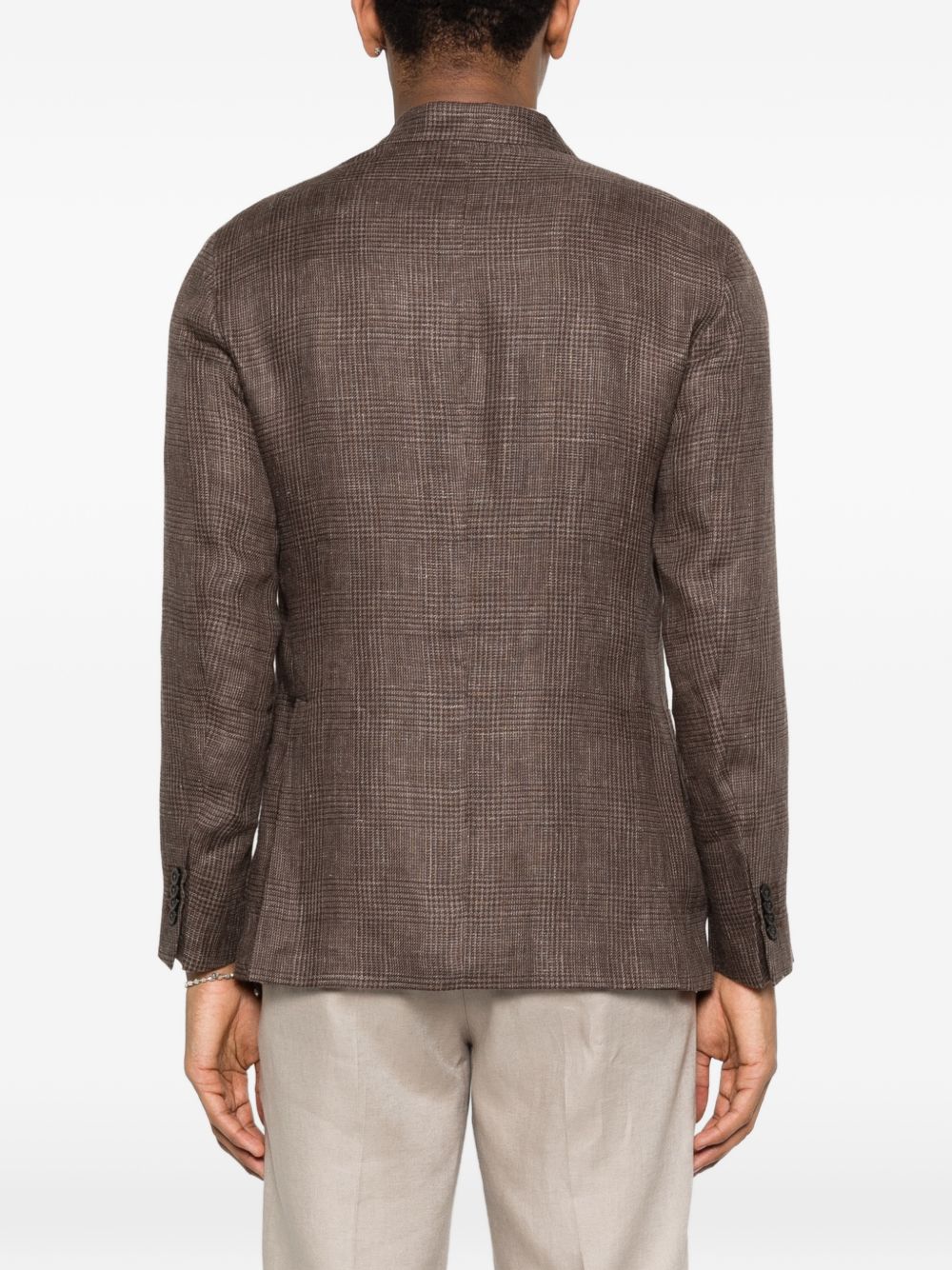 Boglioli Men's Linen Double-Breasted Jacket