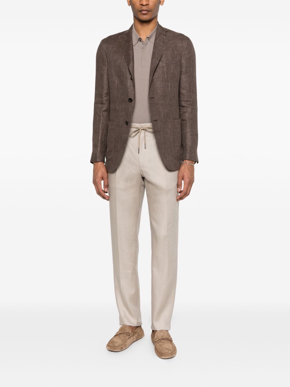 Boglioli Men's Linen Double-Breasted Jacket