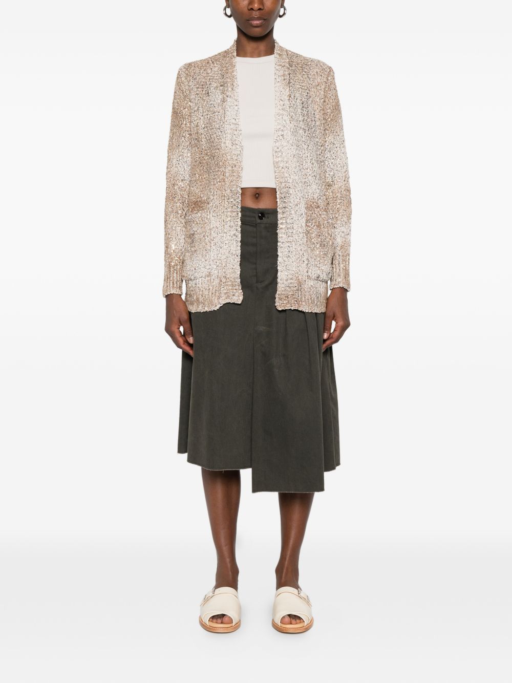 Avant Toi Women's Cotton V-Necked Cardigan