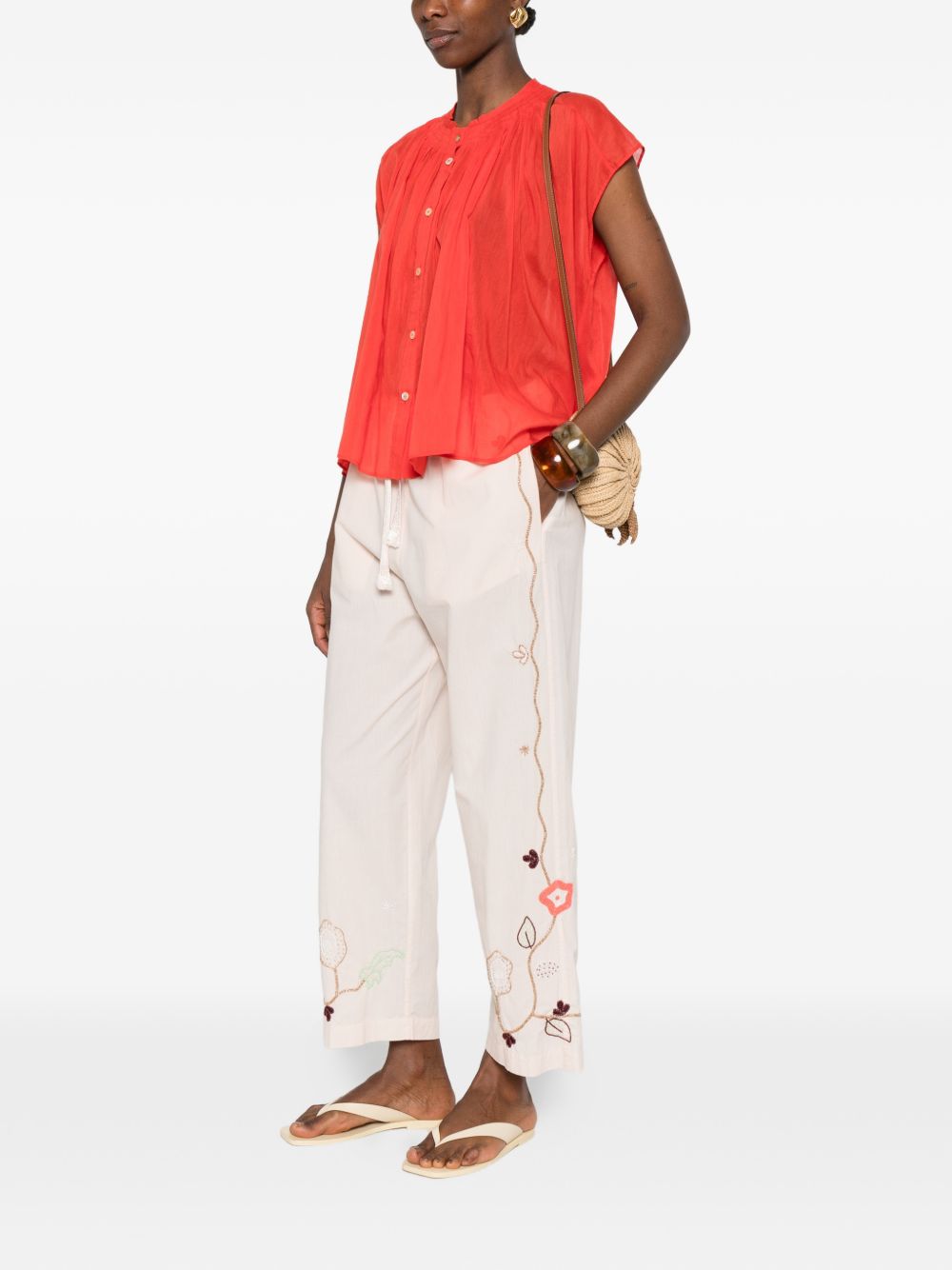 Forte Forte Women's Embroidered Cotton Trousers