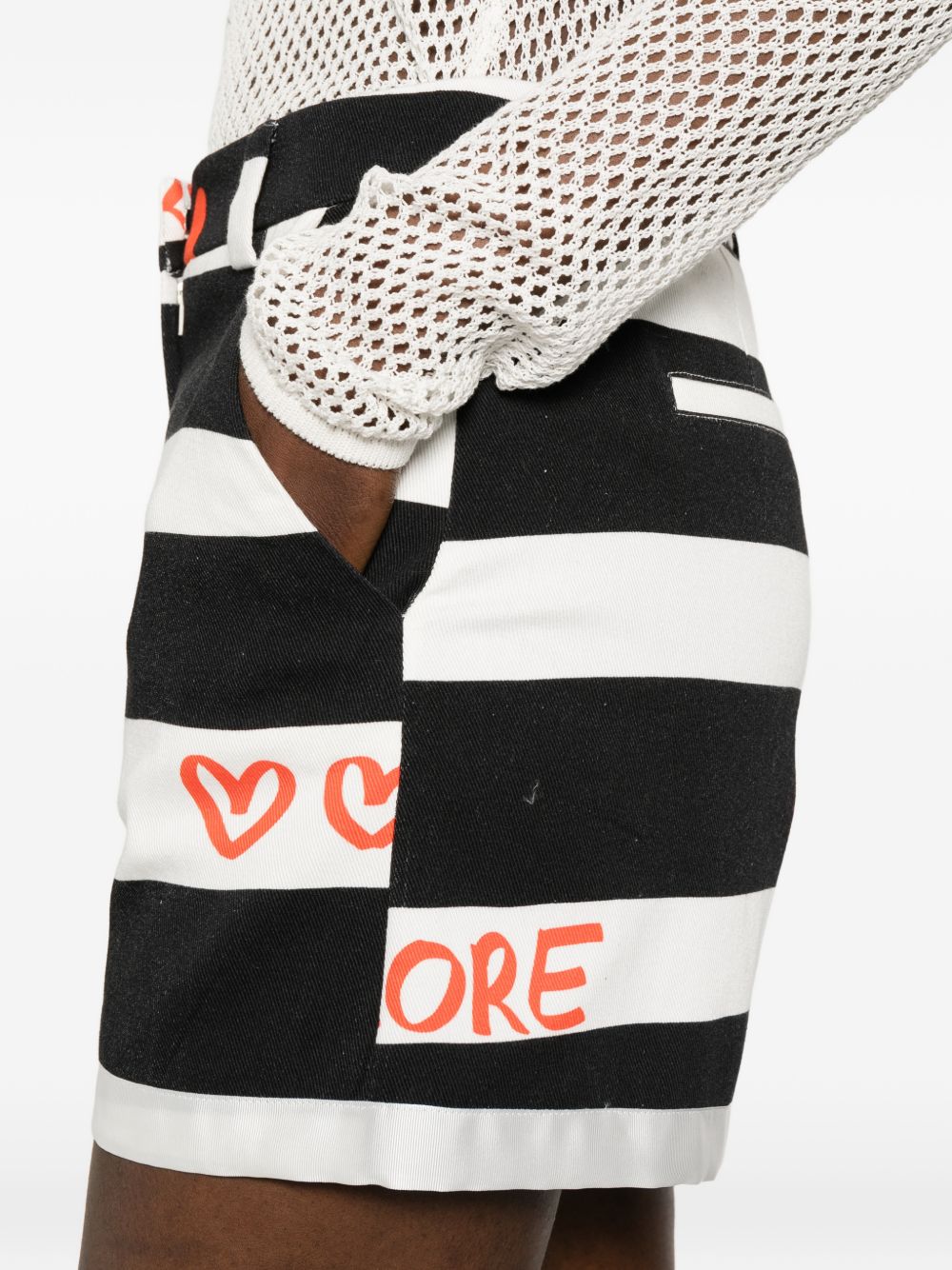 Alessandro Enriquez Women's Striped Cotton Shorts