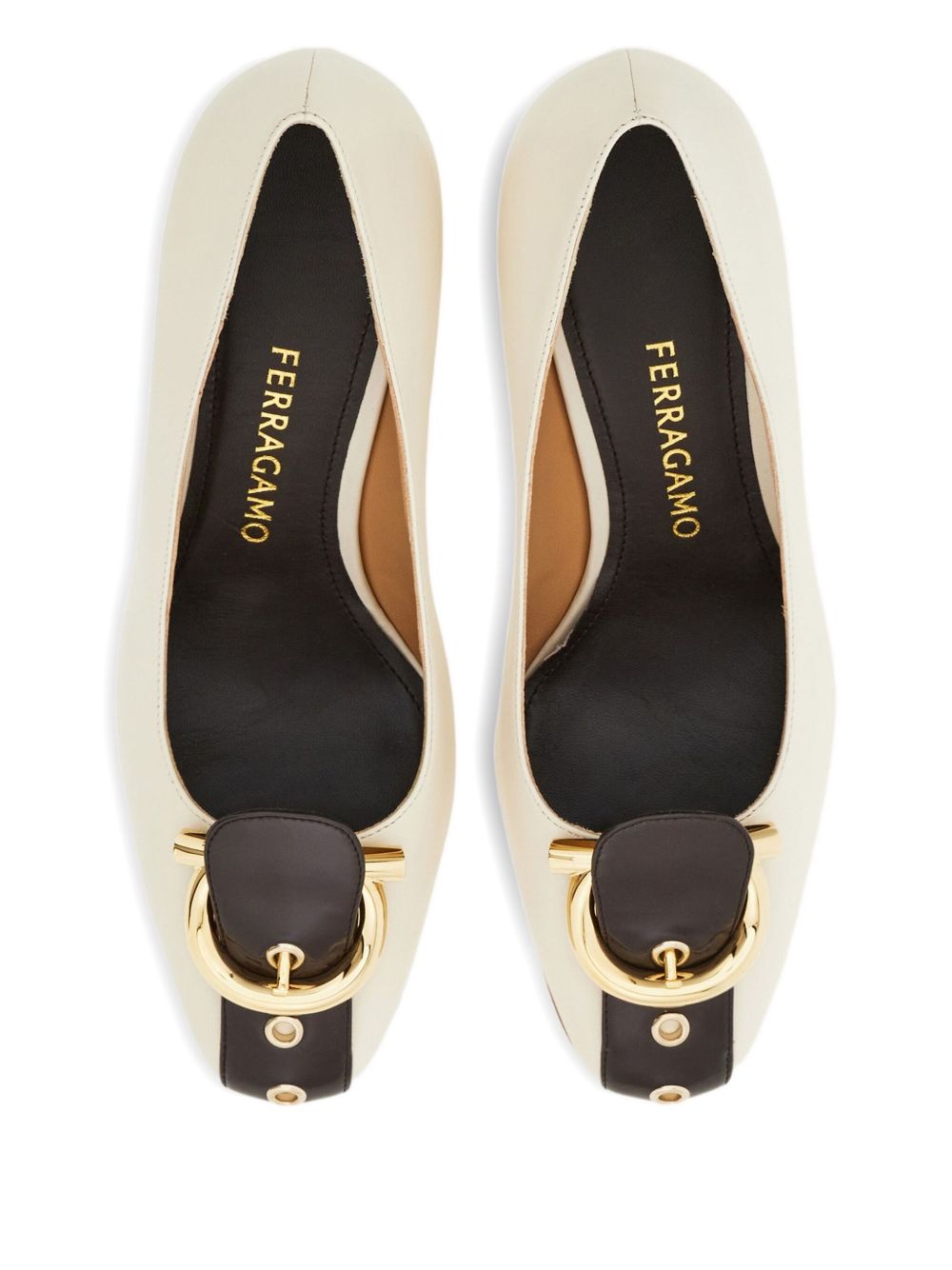 Ferragamo Women's Gancini Block Heel Pump