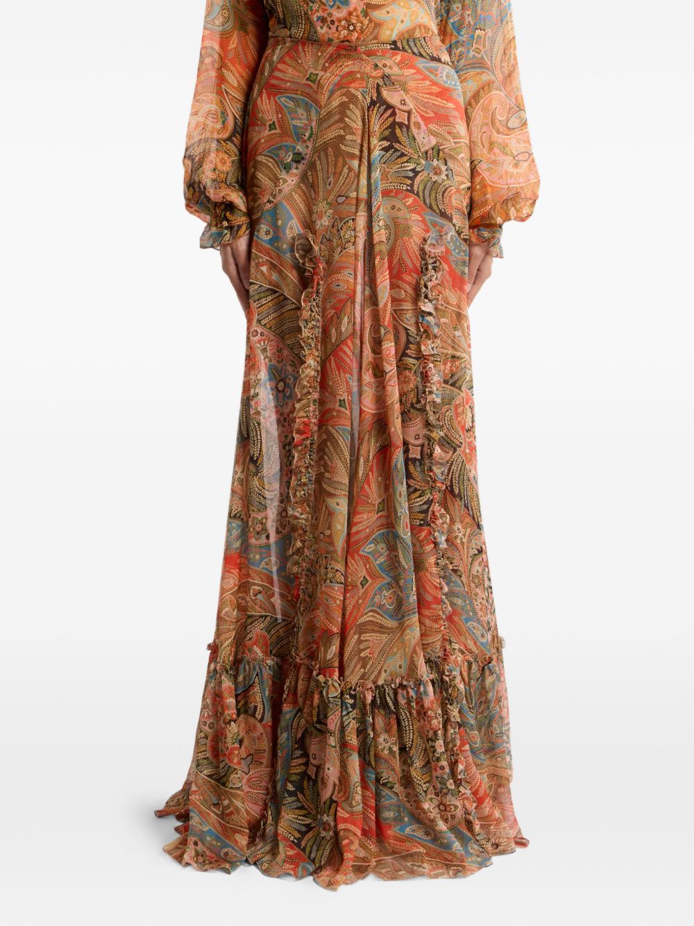 Etro Women's Printed Long Skirt