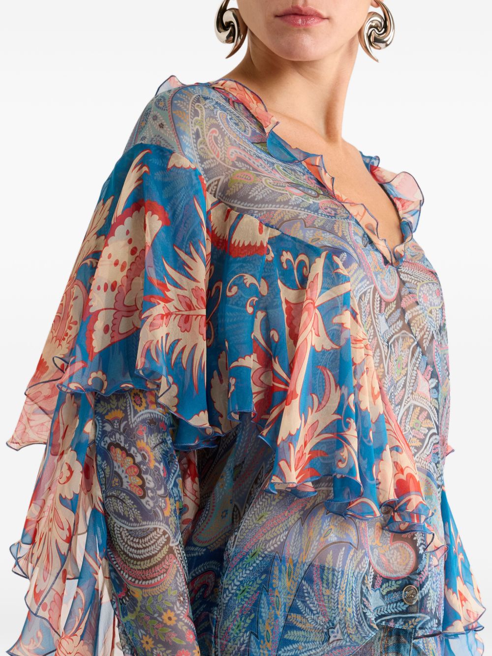 Etro Women's Printed Silk Blouse