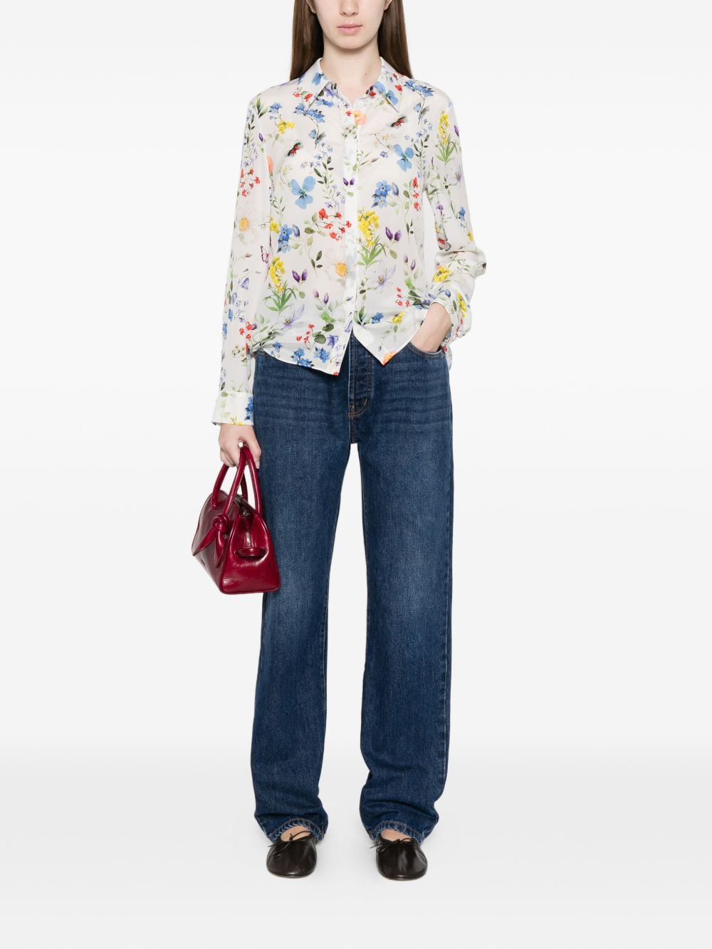 Alice + Olivia Women's Willa Printed Blouse