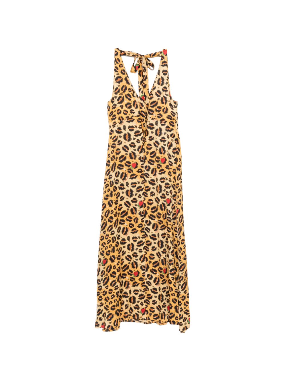Alessandro Enriquez Women's V-Neck Printed Long Dress