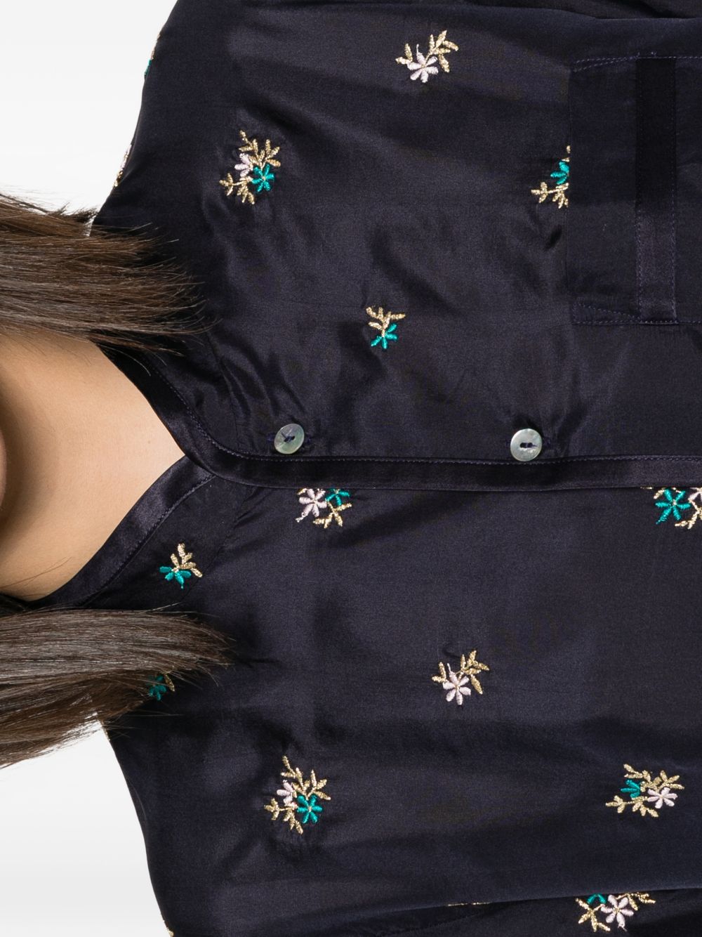 Forte Forte Women's Embroidered Silk Shirt
