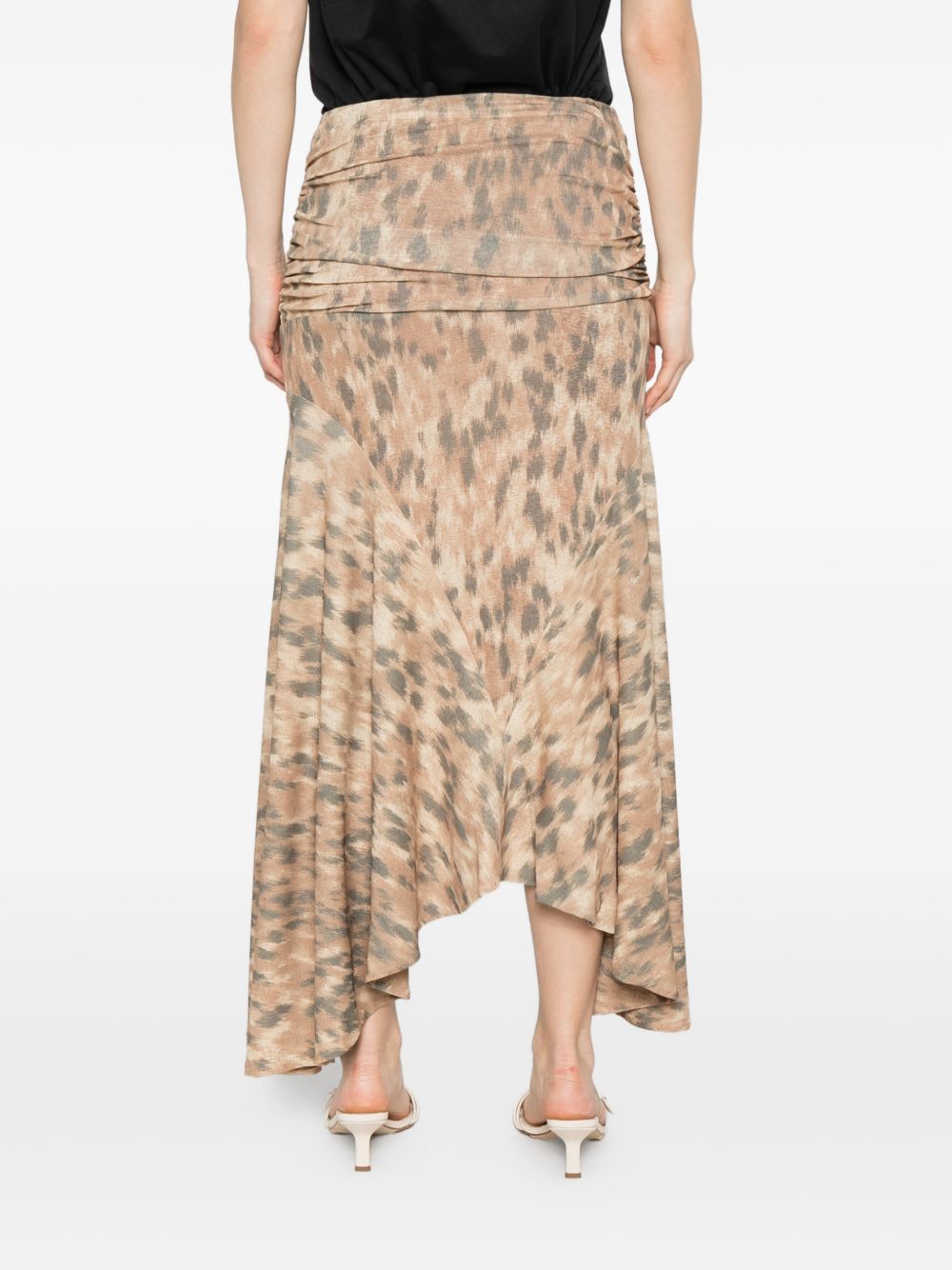 Ganni Women's Printed Cotton Skirt
