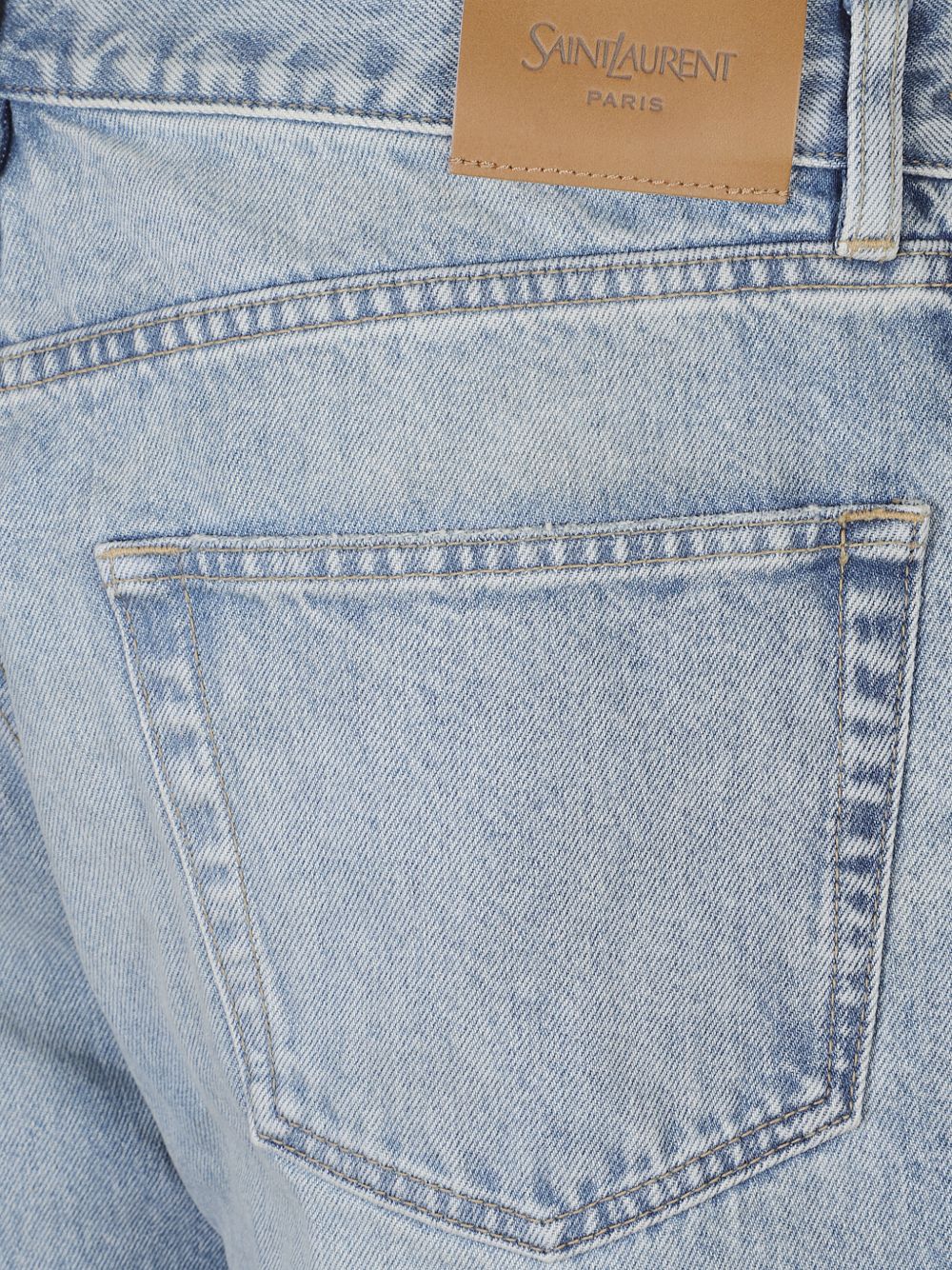 Saint Laurent Men's Organic Cotton Denim Jeans