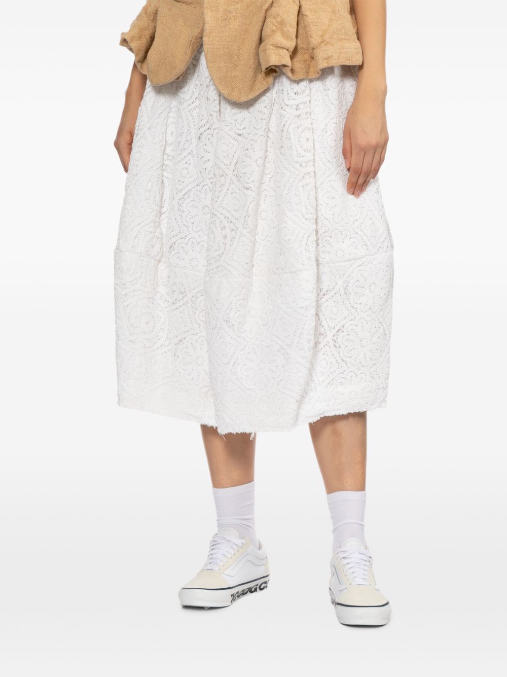 Comme Des Garã§Ons Cotton Midi Skirt
