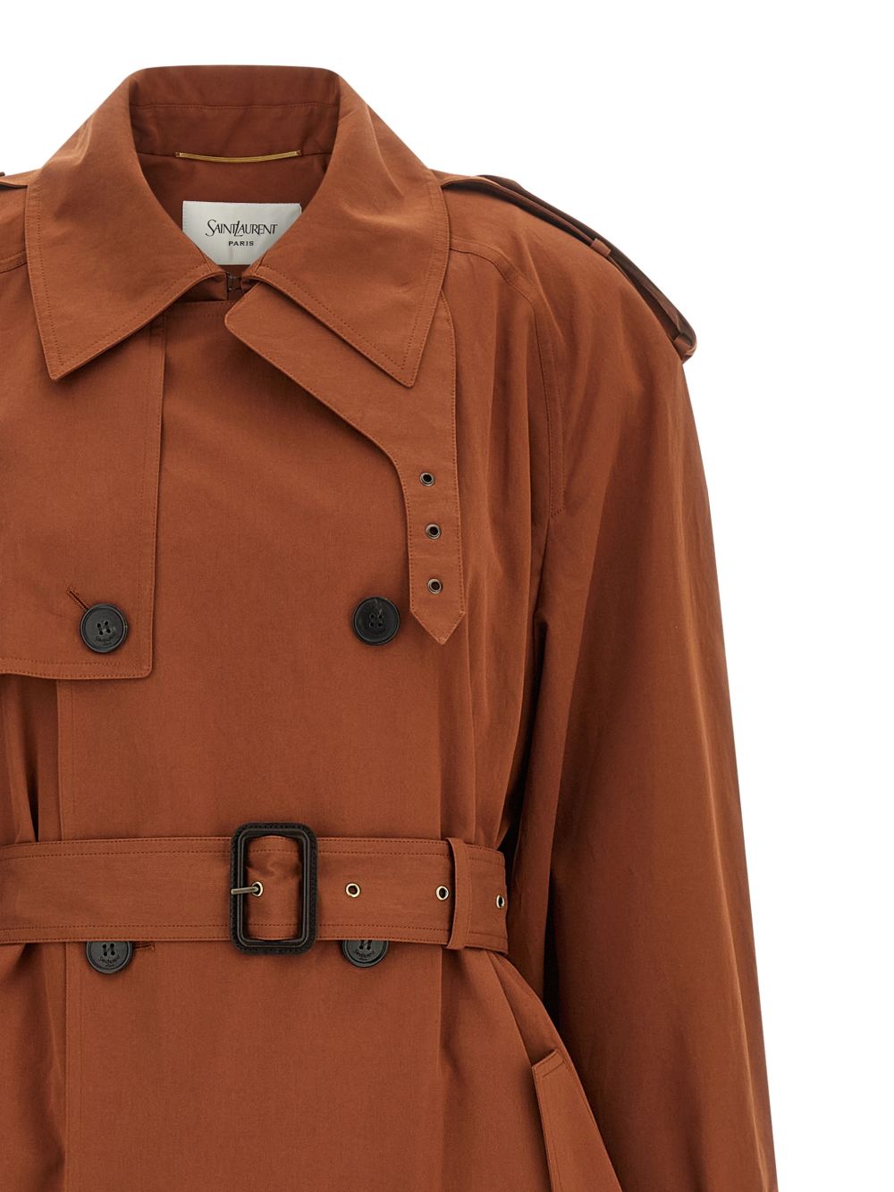 Saint Laurent Women's Cotton And Silk Trench Coat