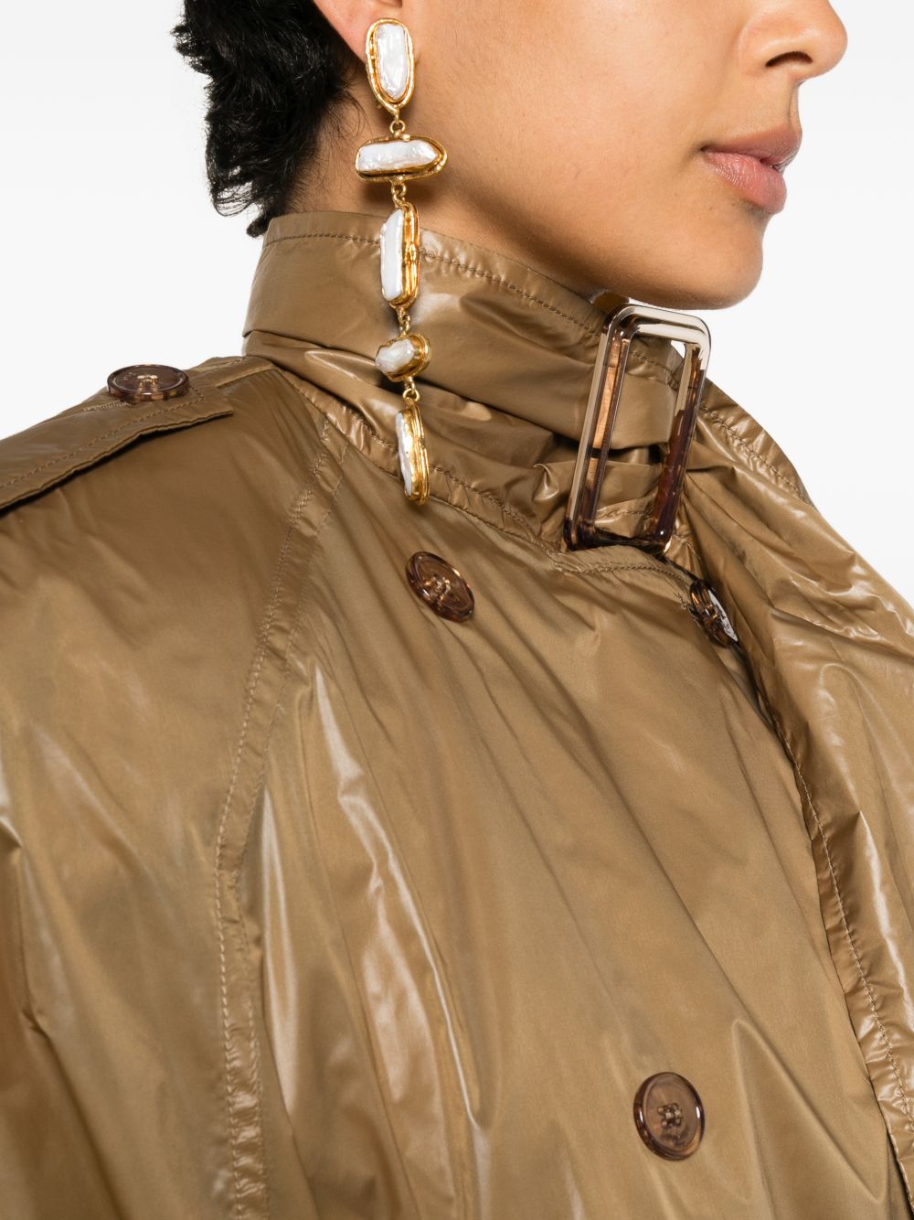 Saint Laurent Women's Lavalliã¨Re Double-Breasted Belted Trench Coat