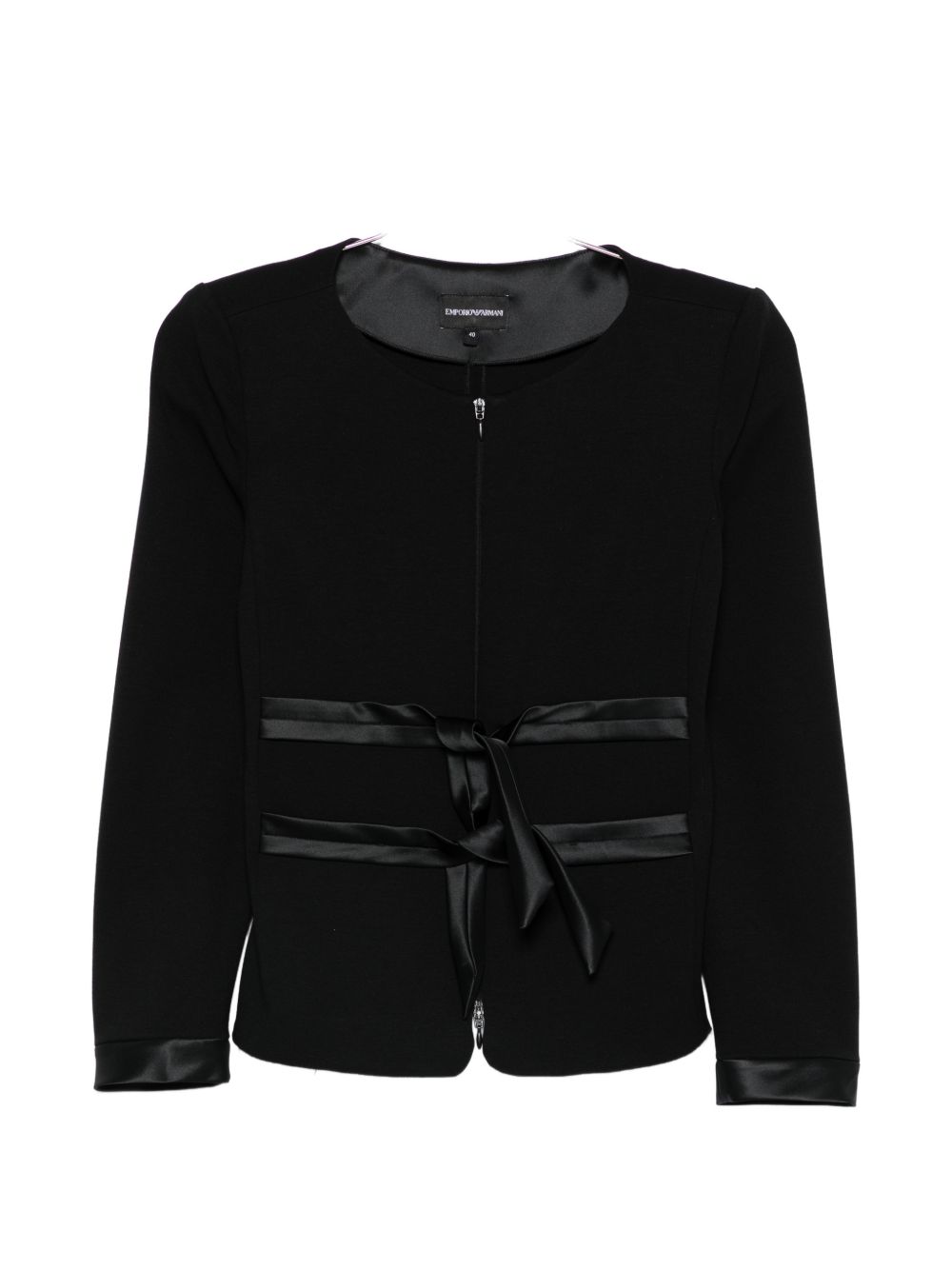 Emporio Armani Women's Collarless Zip-Front Jacket