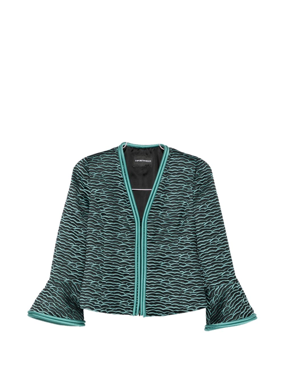 Emporio Armani Women's Wave Pattern Zip-Front Jacket