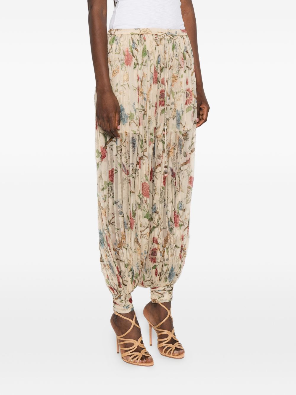 Into The East Women's Printed Silk Trousers