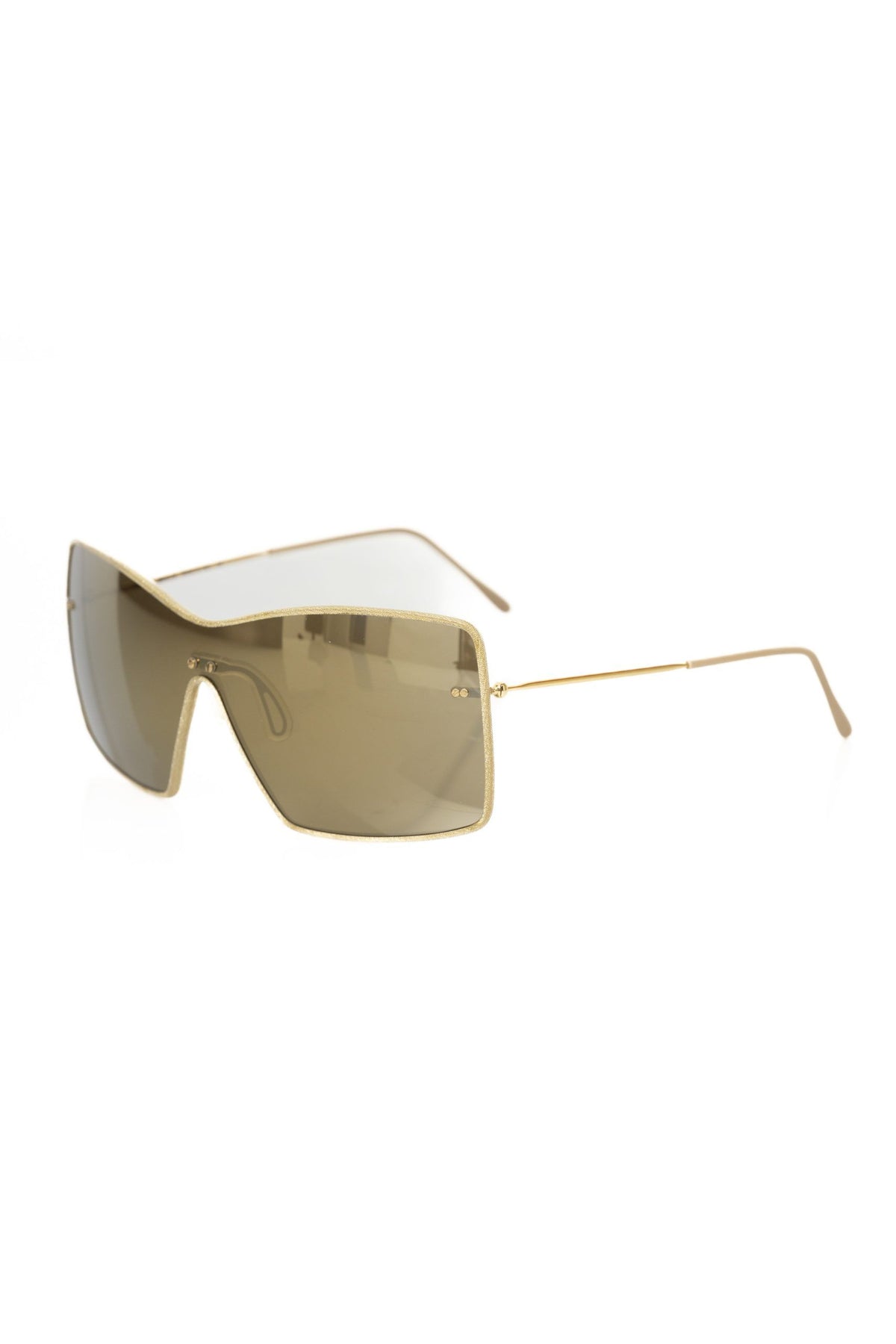 Frankie Morello Gold Metallic Fiber Women Women's Sunglasses