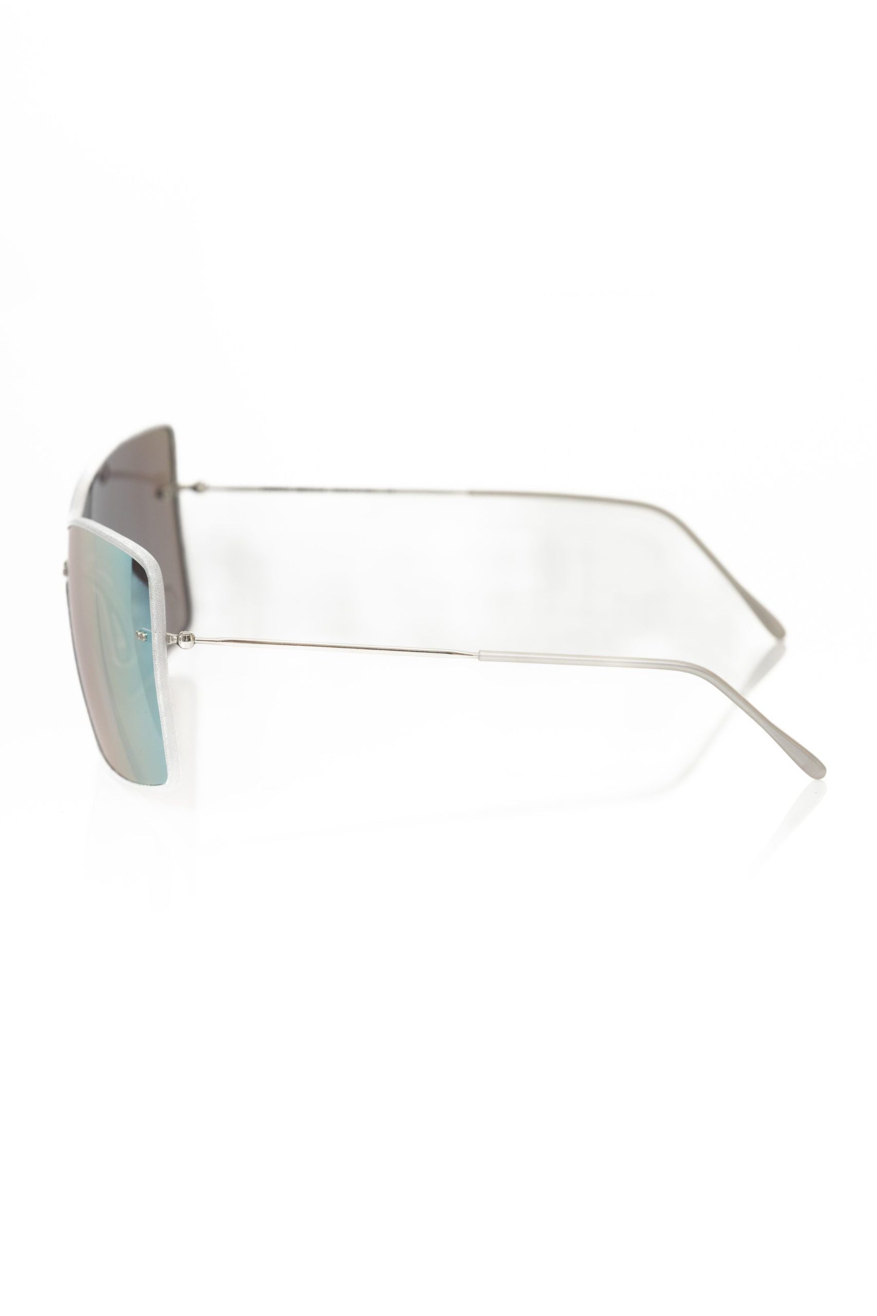 Frankie Morello Silver Metallic Fiber Women Women's Sunglasses