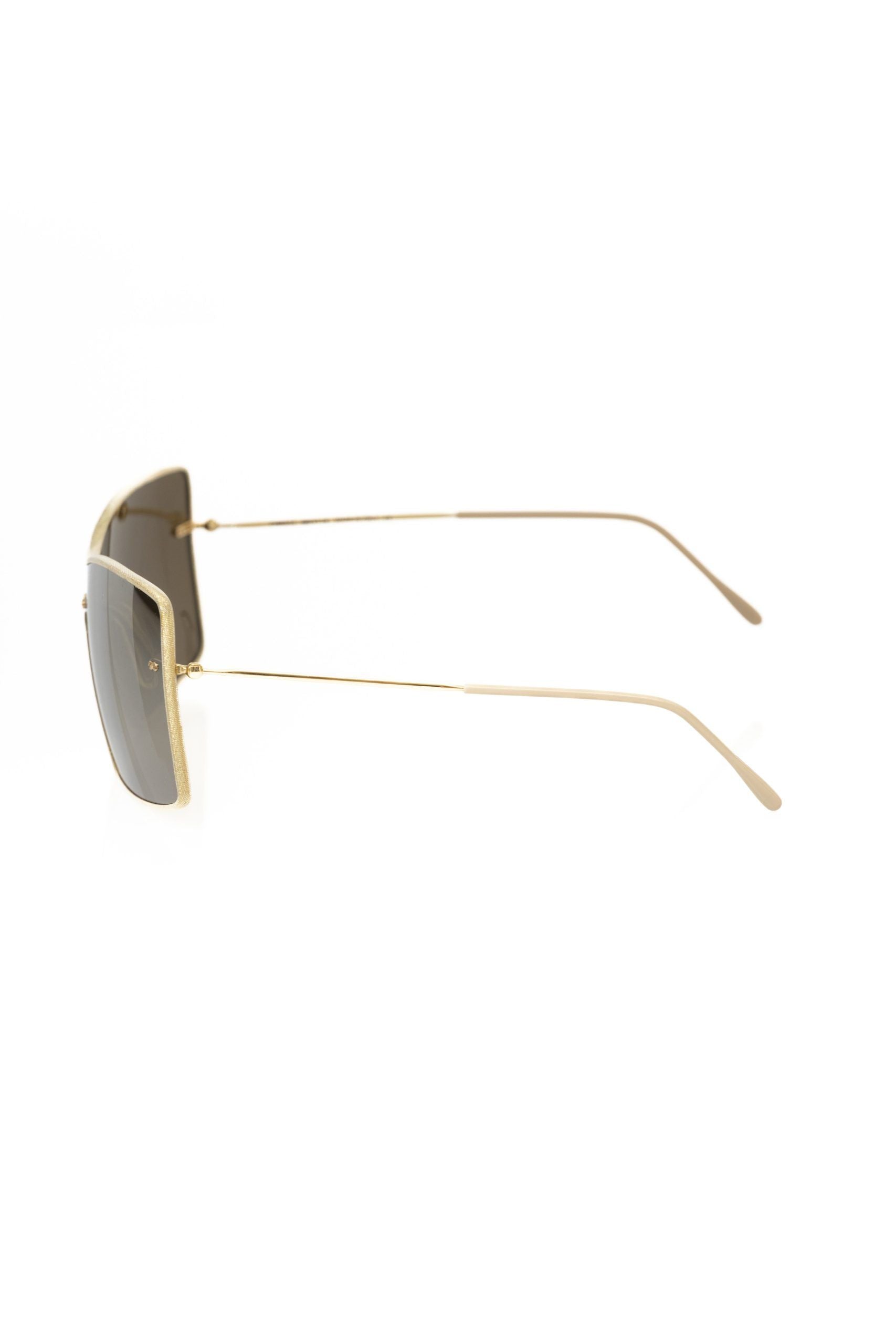 Frankie Morello Gold Metallic Fiber Women Women's Sunglasses