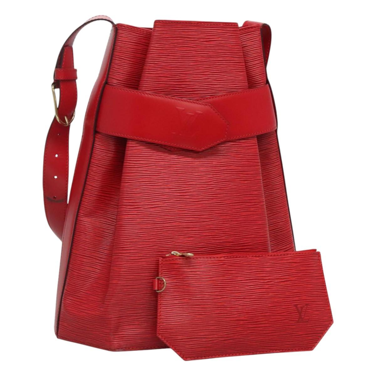 Louis Vuitton Sac D'épaule Red Leather Shoulder Bag (Pre-Owned)