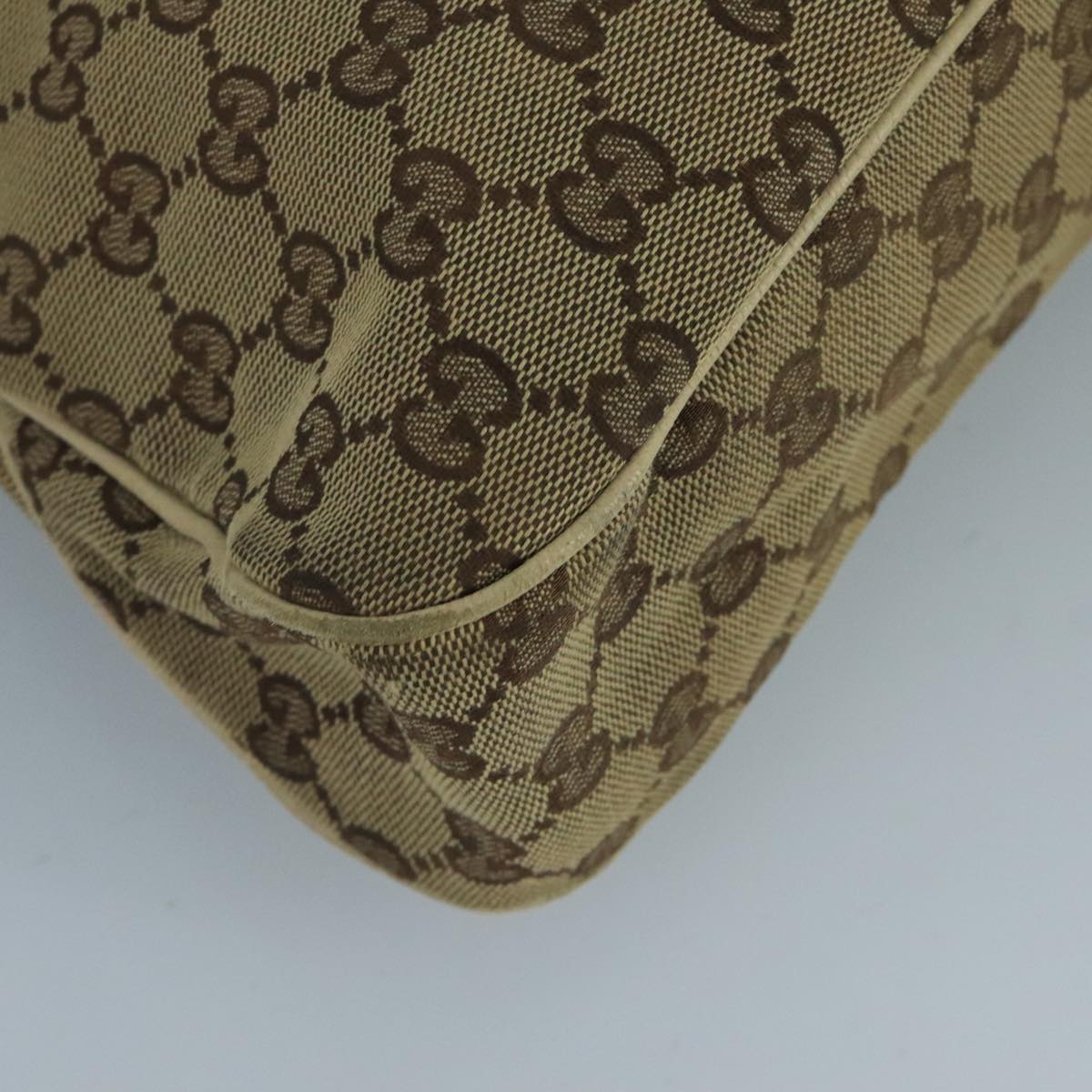 Gucci Gg Canvas Beige Canvas Tote Bag (Pre-Owned)